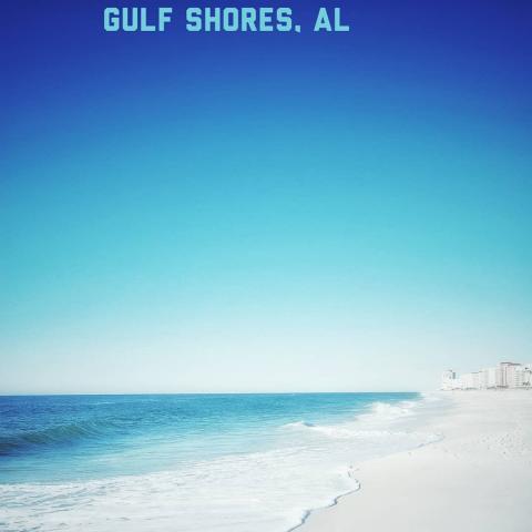 Gulf Shores Alabama beach and blue sky