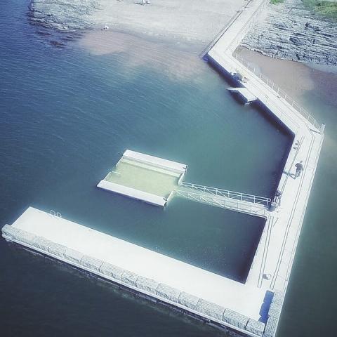 accessible dock aerial shot