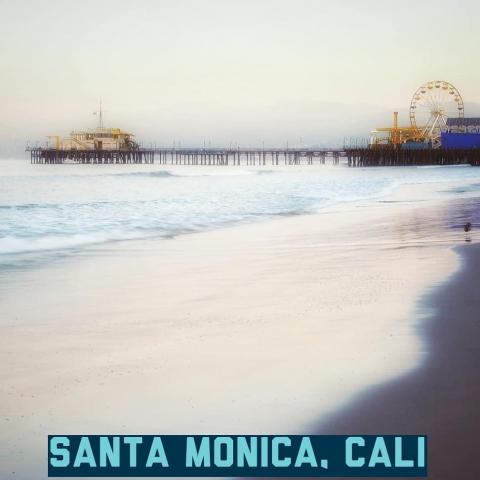 santa monica beach and boardwalk